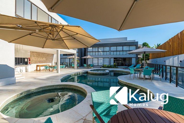 Kalug - Apt c/ 2 Suítes em Cond Pé na Areia